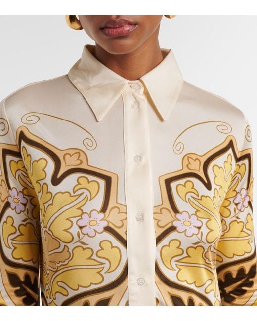 LaDoubleJ Metallic Perry Printed Midi Dress