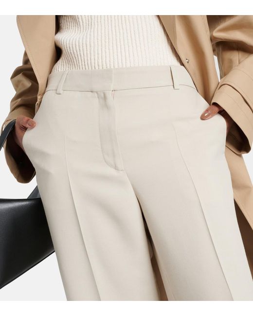 Totême White Straight Pants