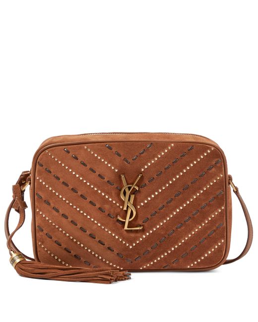 saint laurent lou camera suede crossbody bag