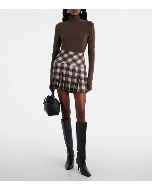 Norma Kamali Brown Turtleneck Bodysuit