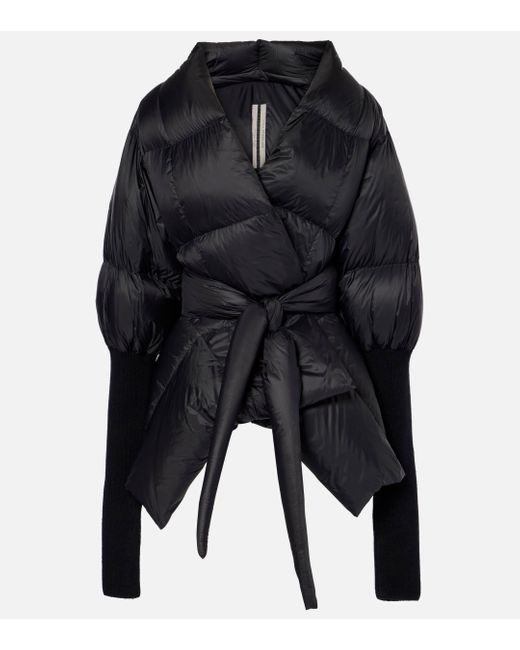 Rick Owens Black Batwing Duvet Down Jacket