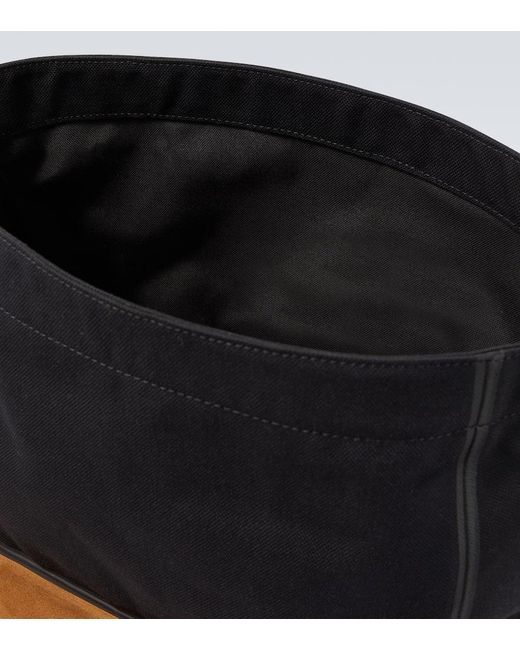 Loewe Black Flex Canvas And Suede Backpack for men