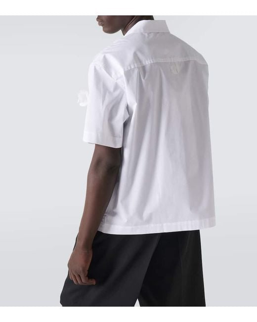 Camicia bowling Jean in misto cotone di Jacquemus in White da Uomo