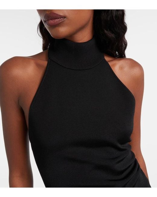 Givenchy Black Halterneck Open-Back Jersey Top