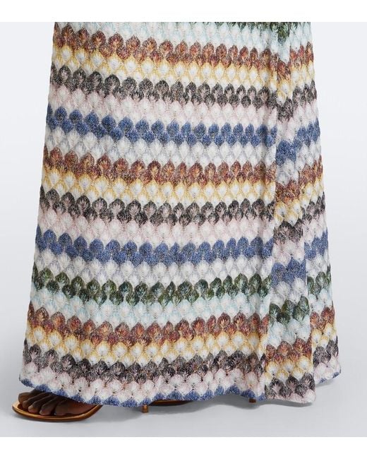 Missoni White One-Shoulder Lame Gown