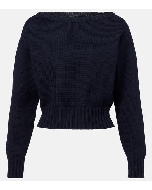 Jersey De Algodon Prada de color Blue