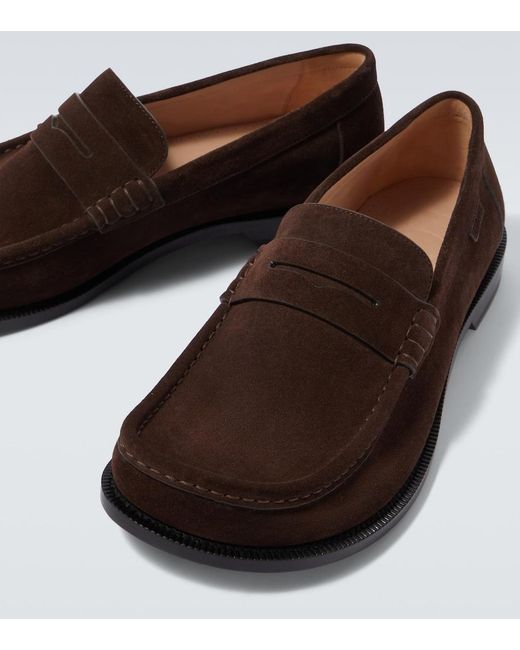 Loewe Loafers Campo Aus Veloursleder in Brown für Herren