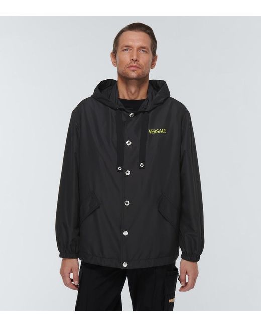 Versace Black La Maschere Printed Jacket for men