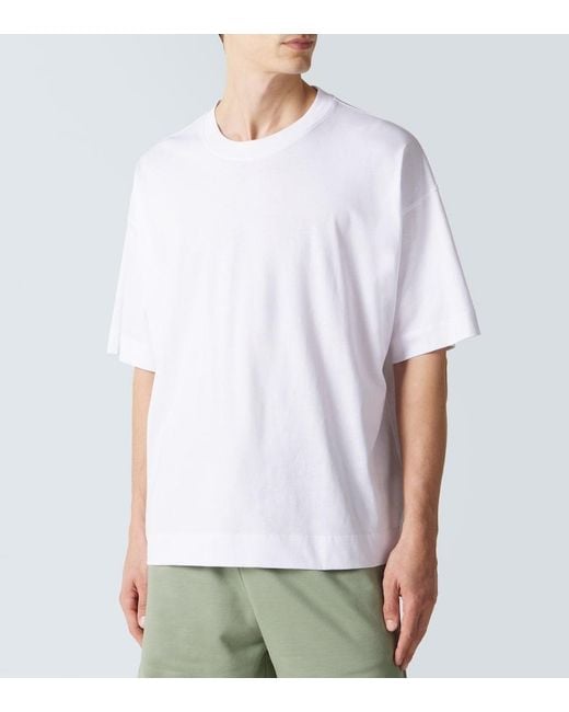 Dries Van Noten White Oversized Cotton Jersey T-Shirt for men