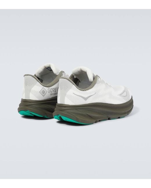 Hoka One One White Clifton 9 Sneakers for men