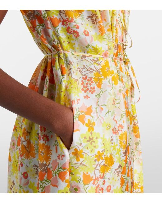 Zimmermann Metallic Solstice Silk Floral Jumpsuit