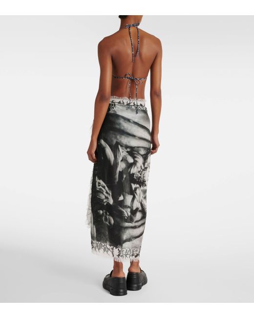 Jean Paul Gaultier Multicolor Printed Beach Cover-up