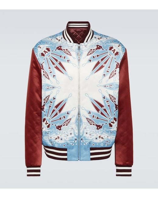 Gucci Red Printed Bomber Jacket for men