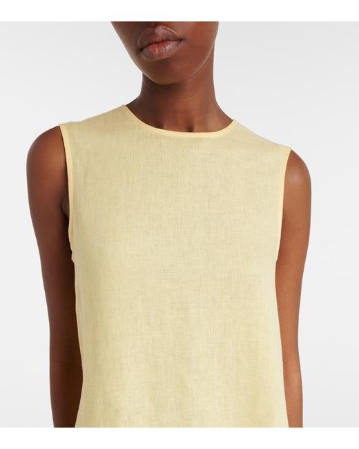 Asceno Yellow Tallin Linen Maxi Dress