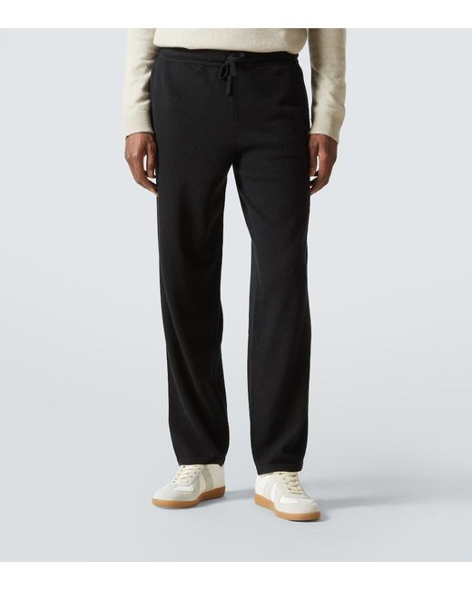 LeKasha Black Bali Cashmere Sweatpants for men