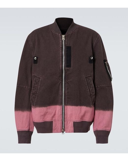 Sacai Brown Ombre Cotton Blouson for men