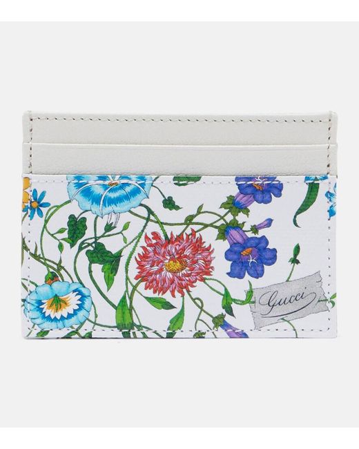 Gucci Blue Canvas Card Holder