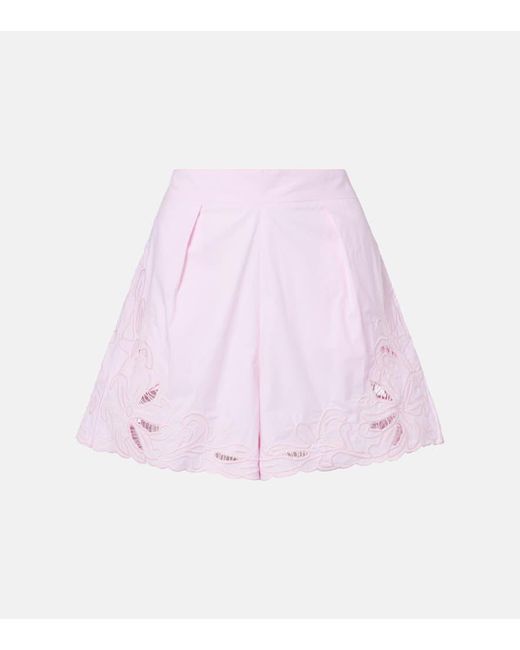 Juliet Dunn Pink High-Rise Shorts Aus Baumwolle