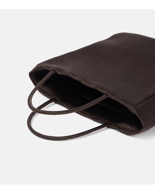 The Row Black Tote Bag Cecily Aus Satin