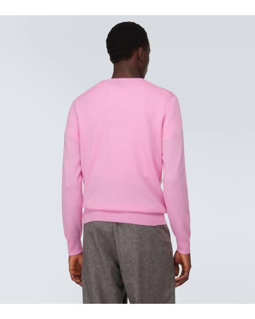 Jersey de cachemir Allude de hombre de color Pink
