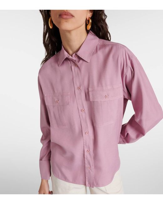 Camisa Affetto de seda Max Mara de color Pink