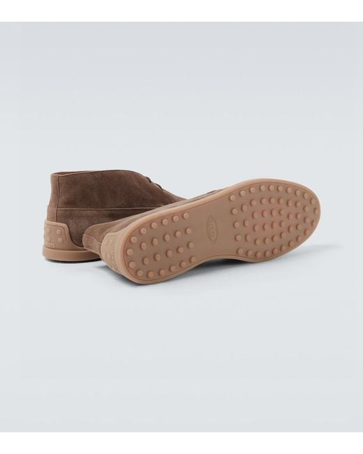 Tod's Brown Suede Desert Boots for men