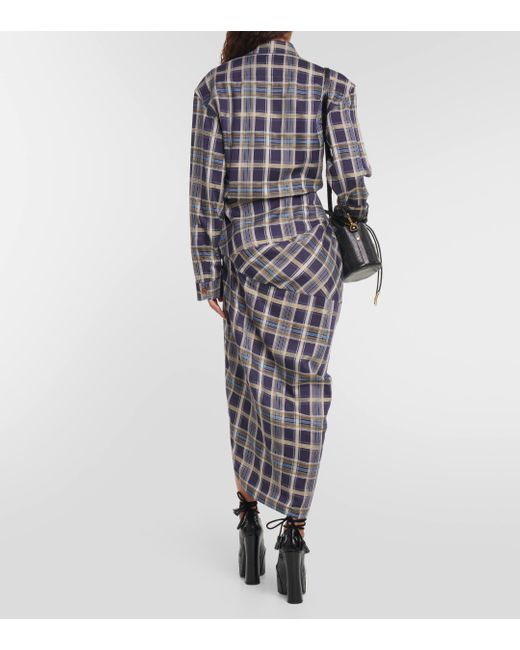 Robe asymétrique à col montant Vivienne Westwood en coloris Gray