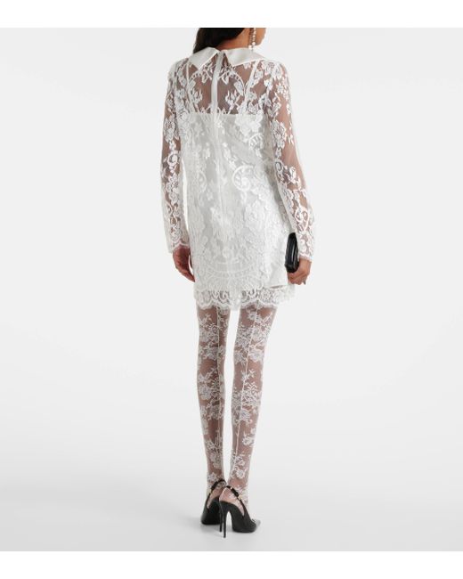 Robe en dentelle Dolce & Gabbana en coloris White