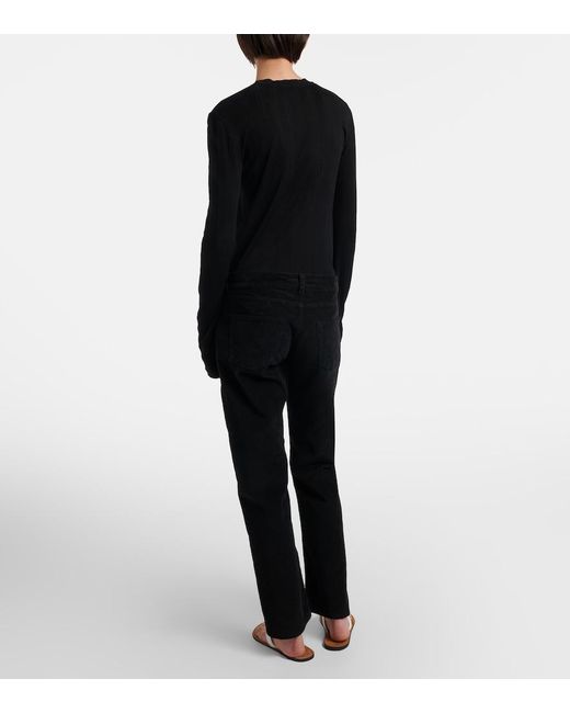 The Row Blue Fima Cropped Straight Jeans