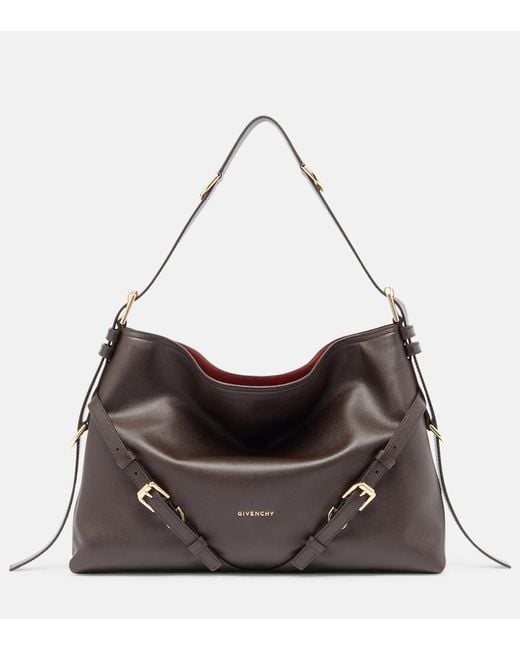 Givenchy Brown Voyou Medium Leather Shoulder Bag