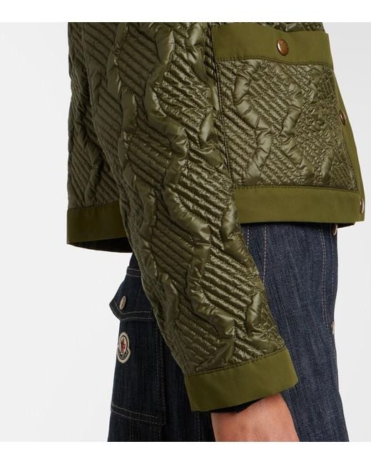 Moncler Green Libellule Quilted Down Jacket