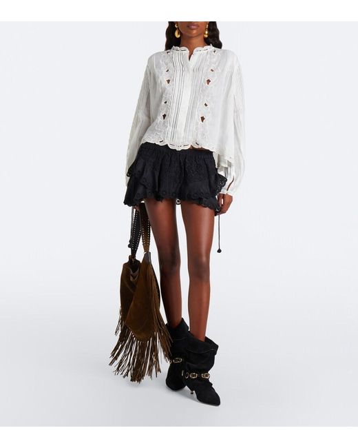Isabel Marant White Rubra Broderie Anglaise Ramie Blouse
