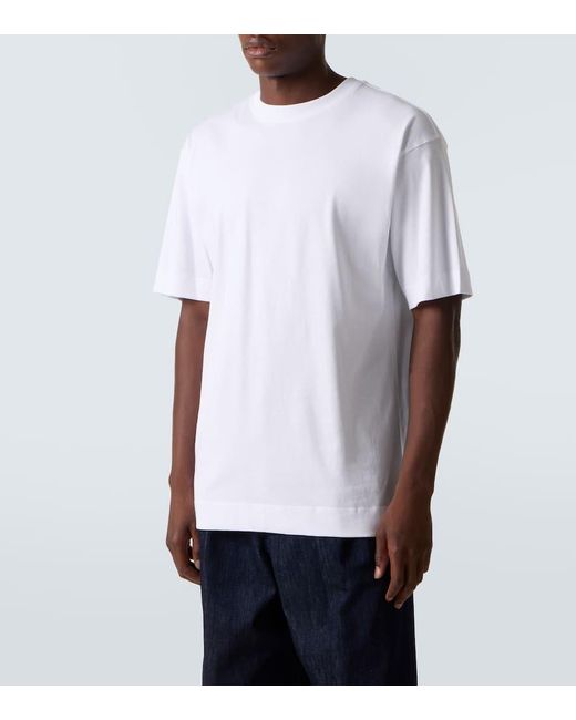 Dries Van Noten White Cotton Jersey T-Shirt for men