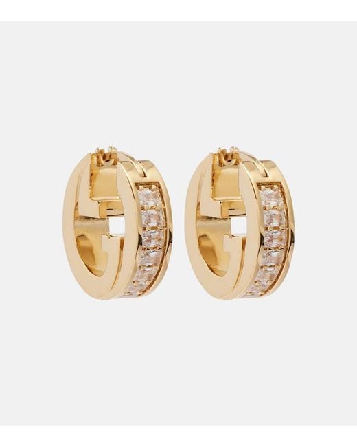 Gucci Metallic Ohrringe Blondie Mini Mit Kristallen