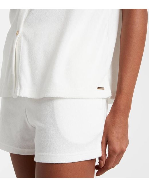 Melissa Odabash White Tori Cotton-Blend Shirt