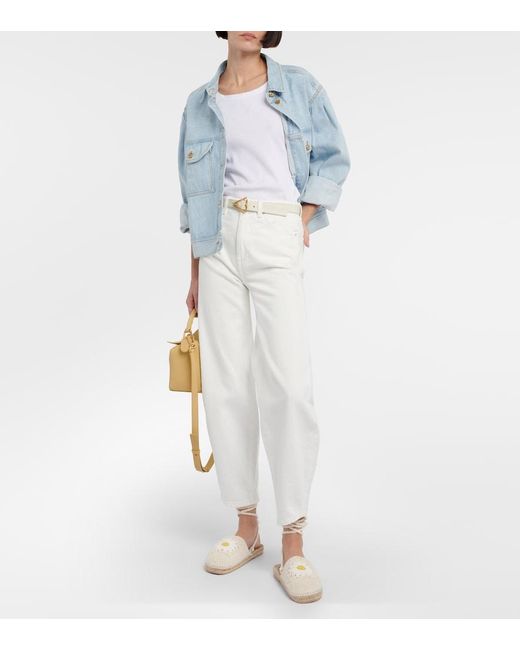 Alanui White Daisy Crochet Espadrilles