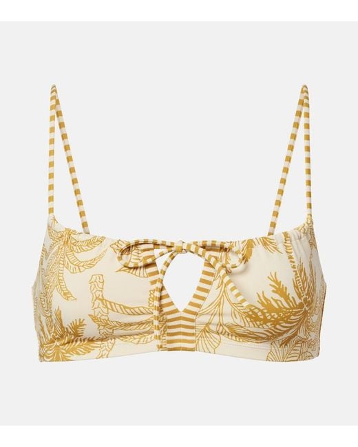 Eres Metallic Reve Printed Bikini Top
