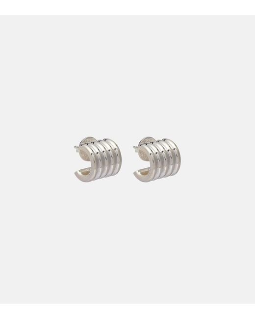 DEHANCHE White Hollyhock Sterling Earrings