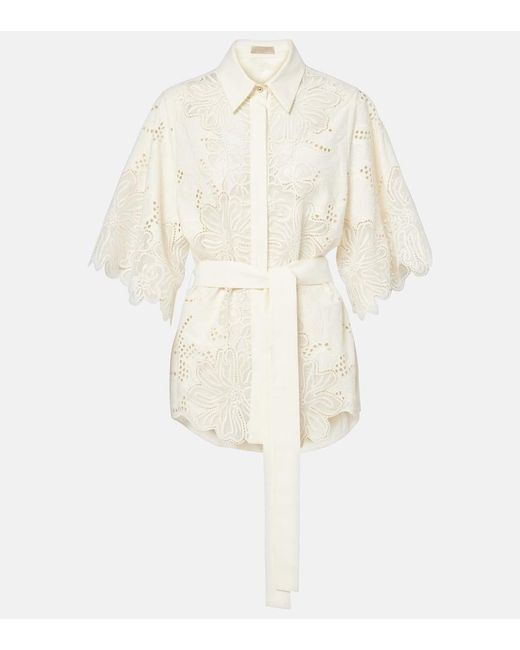 Chemise Brodee Elie Saab en coloris White