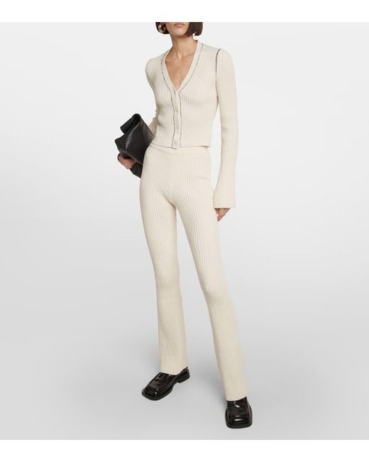 AMI Natural Hose Aus Rippstrick