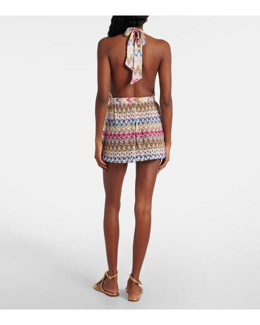 Missoni Red Zigzag Lame Romper