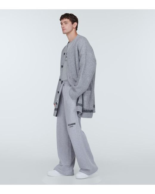 Cardigan oversize di Dolce & Gabbana in Gray da Uomo