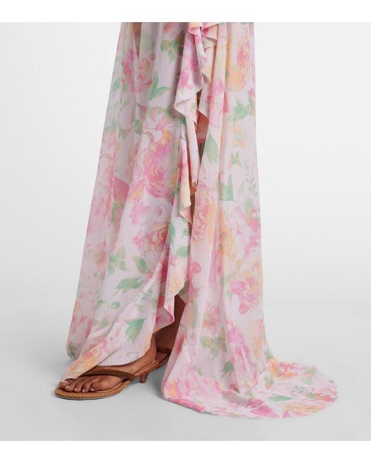 Bananhot Pink Clara Floral Maxi Skirt