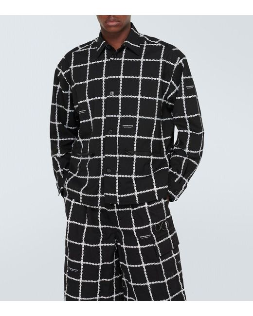Undercover Black Printed Wool-Blend Jacket for men