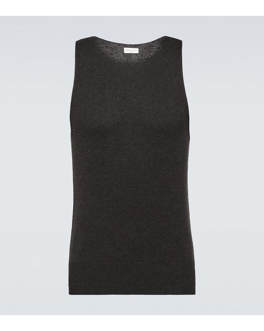 Dries Van Noten Black Wool Sweater Vest for men