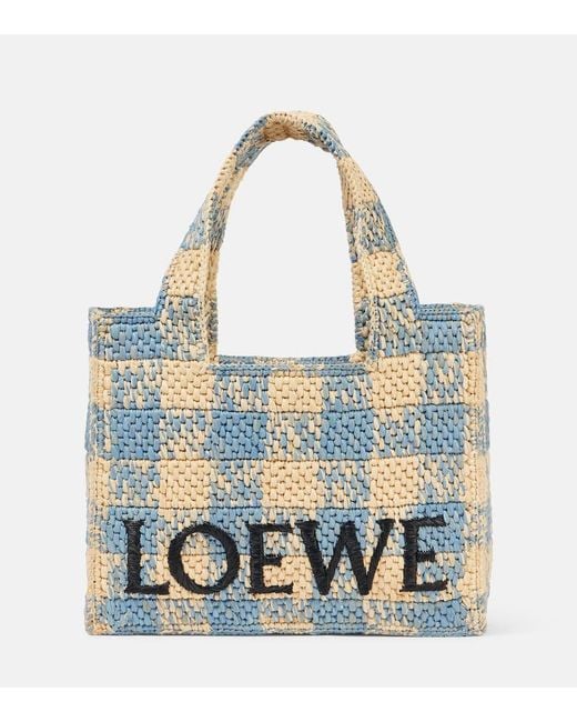 Loewe White Paula's Ibiza Font Small Tote Bag