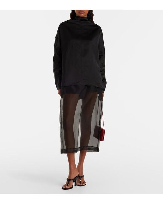 Herbert Levine Black Kiss And Tell Satin Thong Sandals
