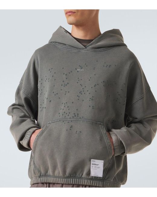 Satisfy Gray Mothtech Cotton Hoodie for men