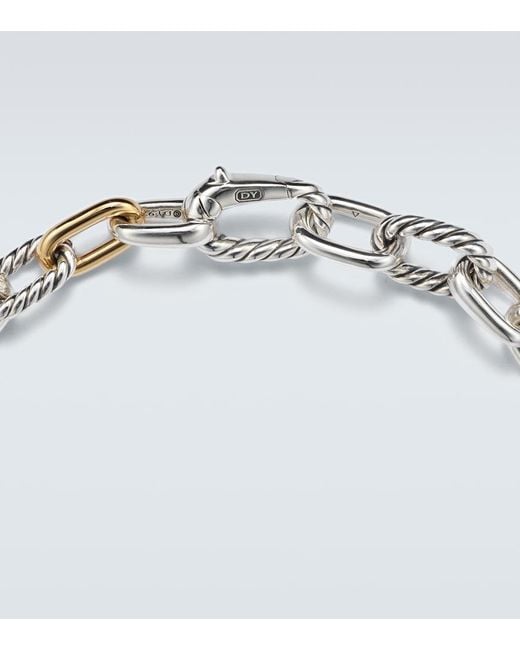 David Yurman Metallic Dy Madison Sterling And 18Kt Chain Bracelet for men