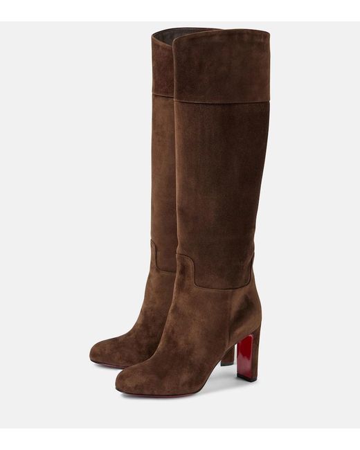 Bottes Loo En Daim Christian Louboutin en coloris Brown